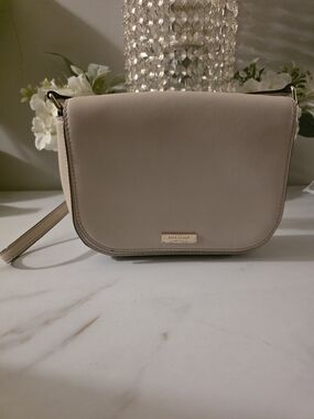 kate spade Neutral Saffiano Leather Crossbody Bag